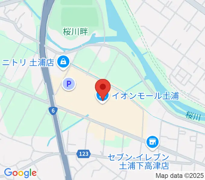島村楽器 イオンモール土浦店の地図