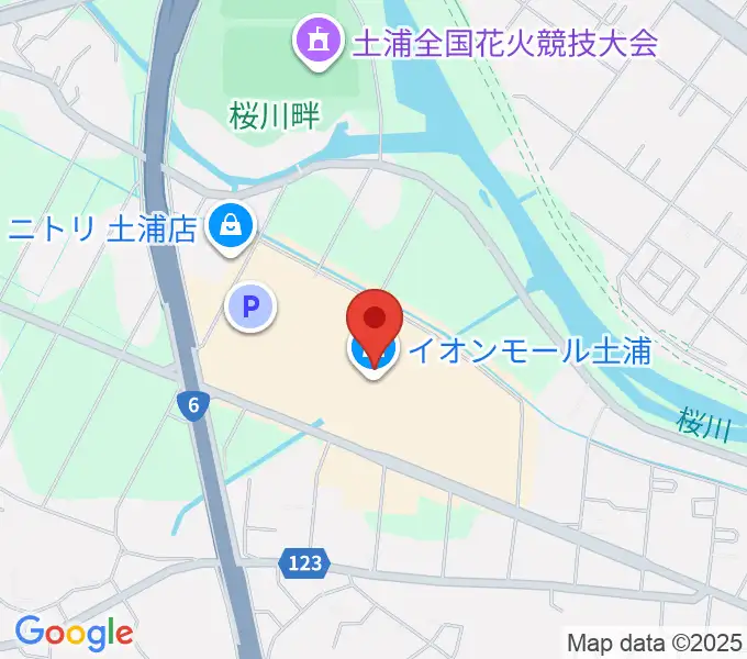 島村楽器 イオンモール土浦店の地図