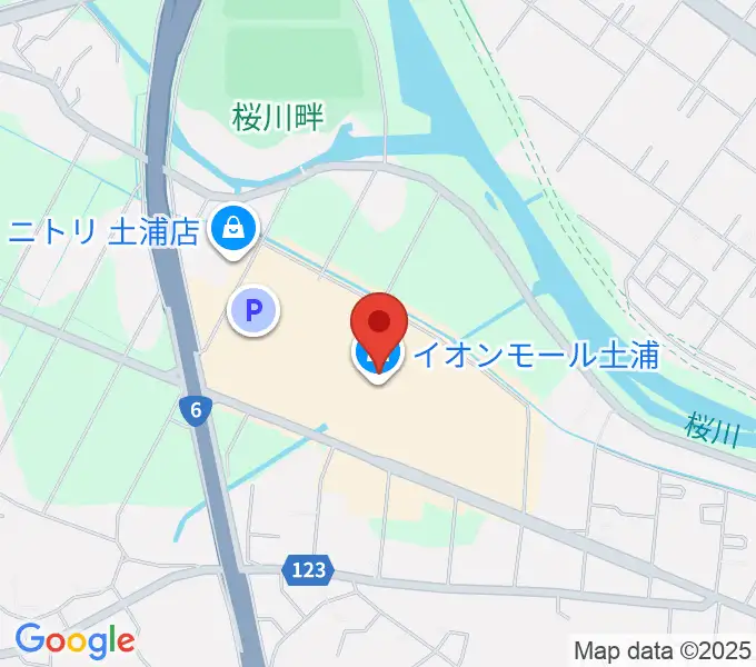 島村楽器 イオンモール土浦店の地図