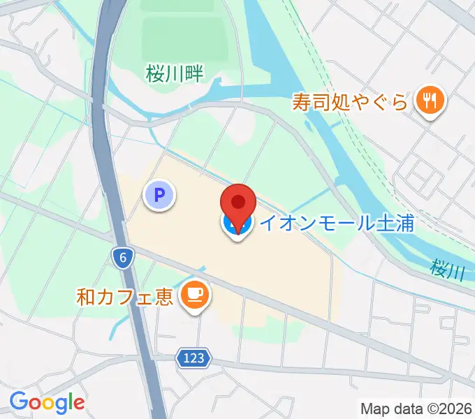 島村楽器 イオンモール土浦店の地図