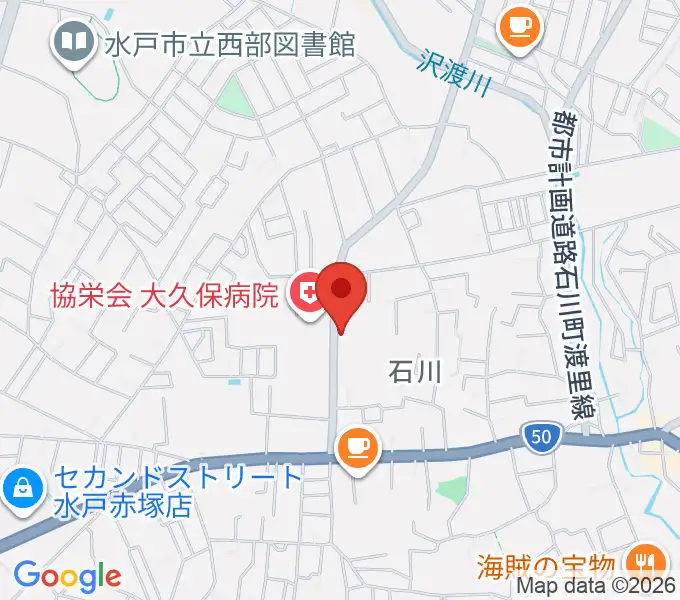 カワイ水戸ショップの地図