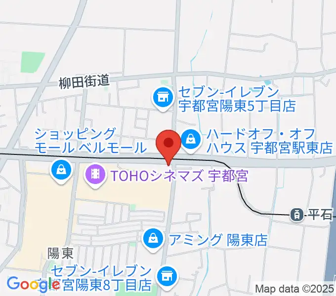 カワイ宇都宮ショップの地図