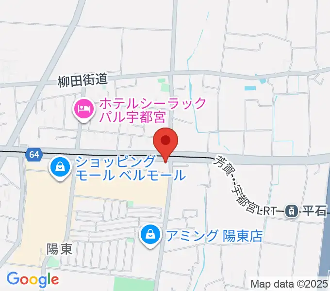 カワイ宇都宮ショップの地図
