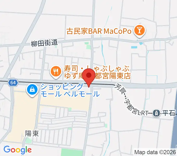 カワイ宇都宮ショップの地図