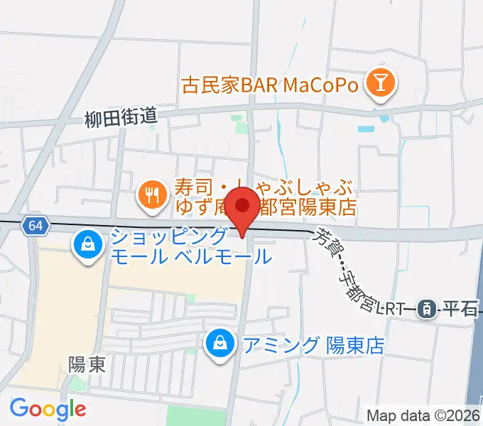 カワイ宇都宮ショップの地図