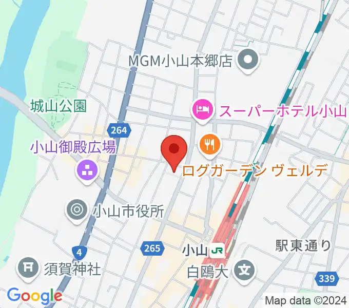 カワイ小山ショップの地図