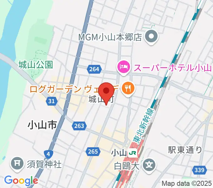 カワイ小山ショップの地図