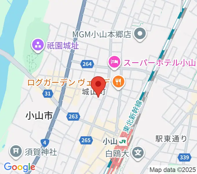 カワイ小山ショップの地図