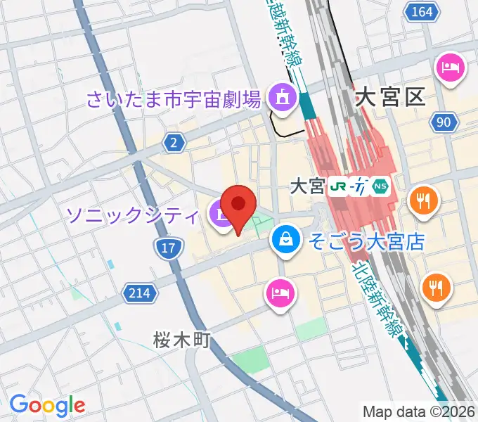 カワイ大宮ショップの地図