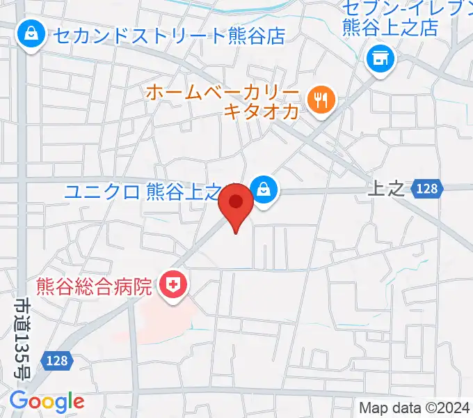 カワイ熊谷ショップの地図