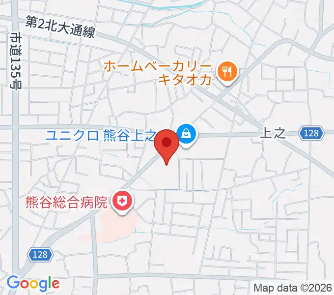 カワイ熊谷ショップの地図