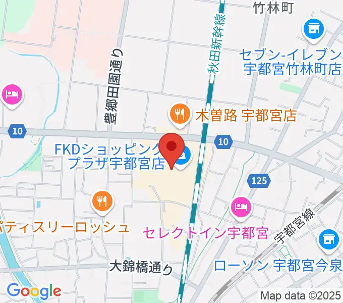 島村楽器 FKD宇都宮店の地図