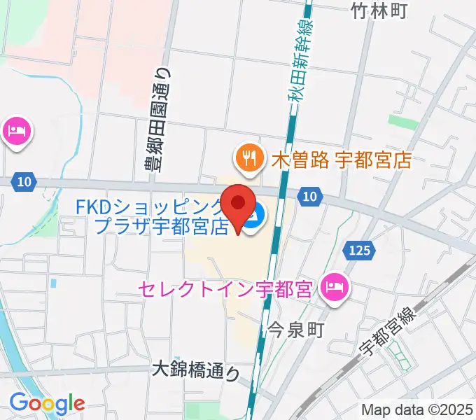 島村楽器 FKD宇都宮店の地図