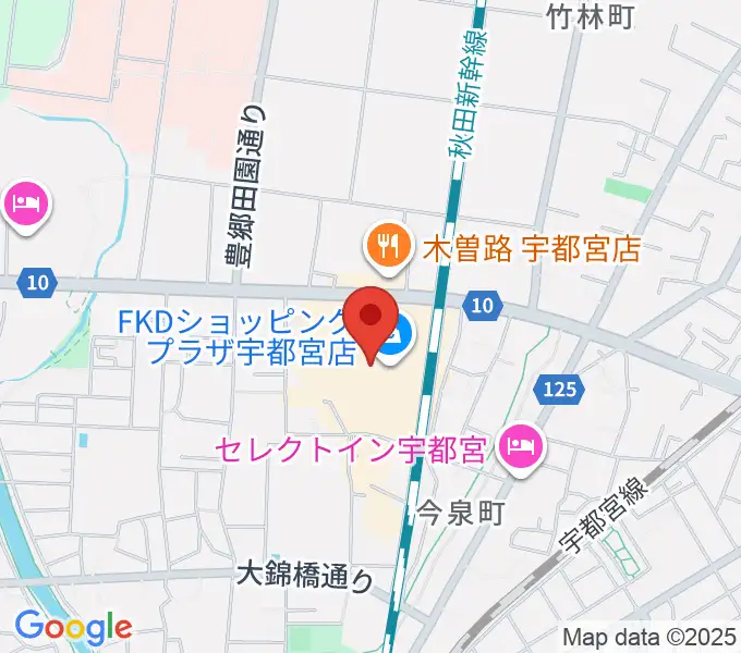 島村楽器 FKD宇都宮店の地図