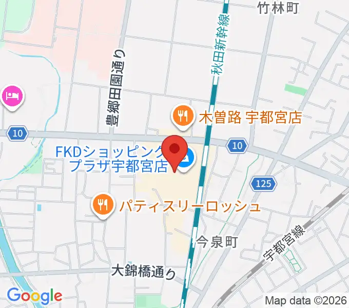 島村楽器 FKD宇都宮店の地図