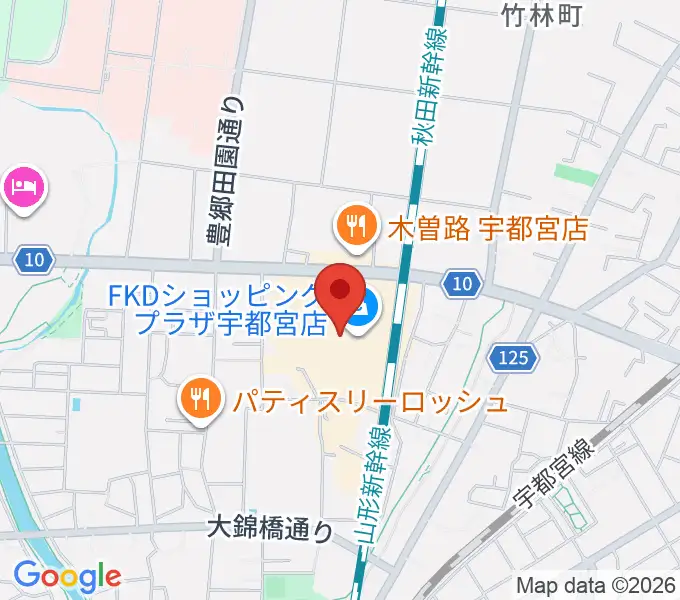 島村楽器 FKD宇都宮店の地図