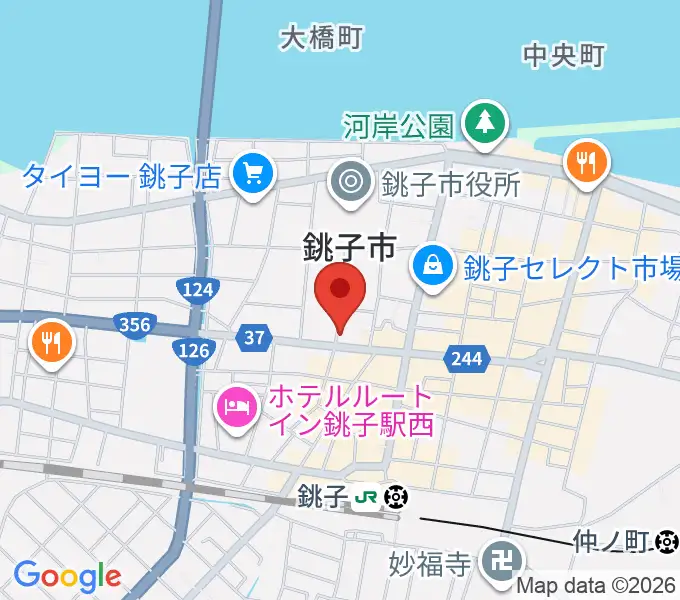 カワイ銚子ショップの地図
