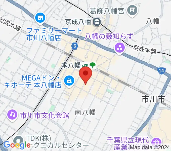 カワイ本八幡店の地図