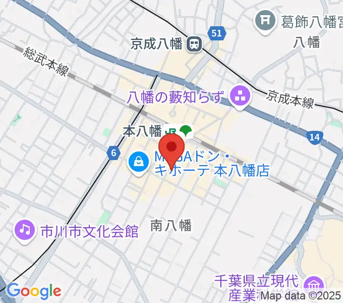 カワイ本八幡店の地図