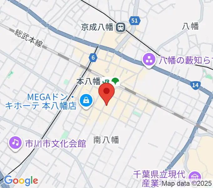 カワイ本八幡店の地図