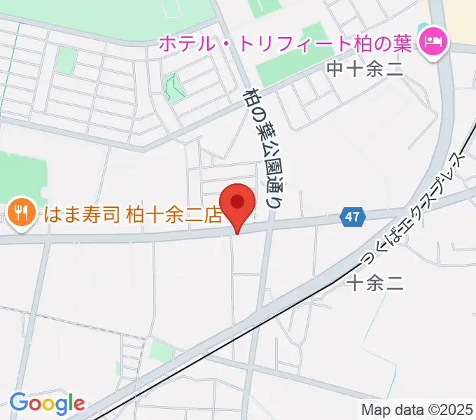 カワイ柏ショップの地図