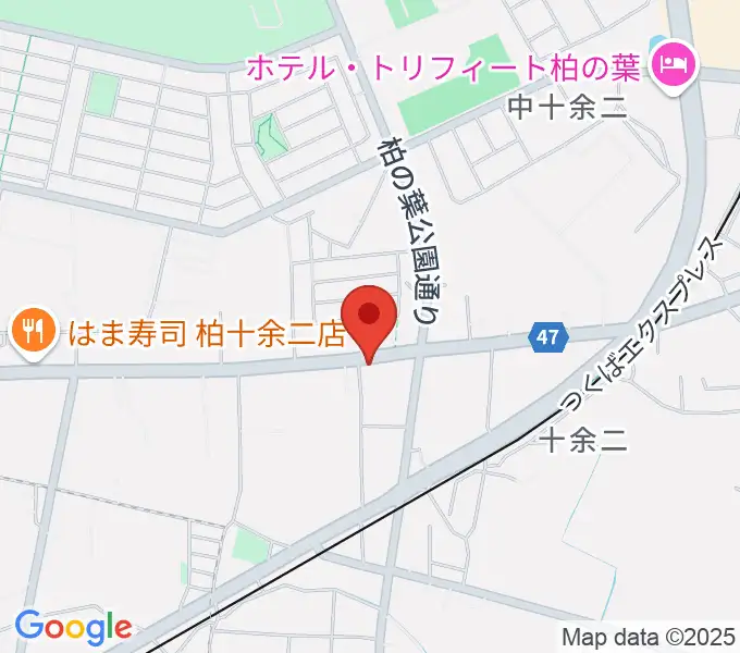 カワイ柏ショップの地図