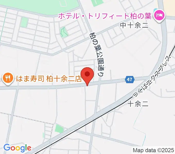 カワイ柏ショップの地図