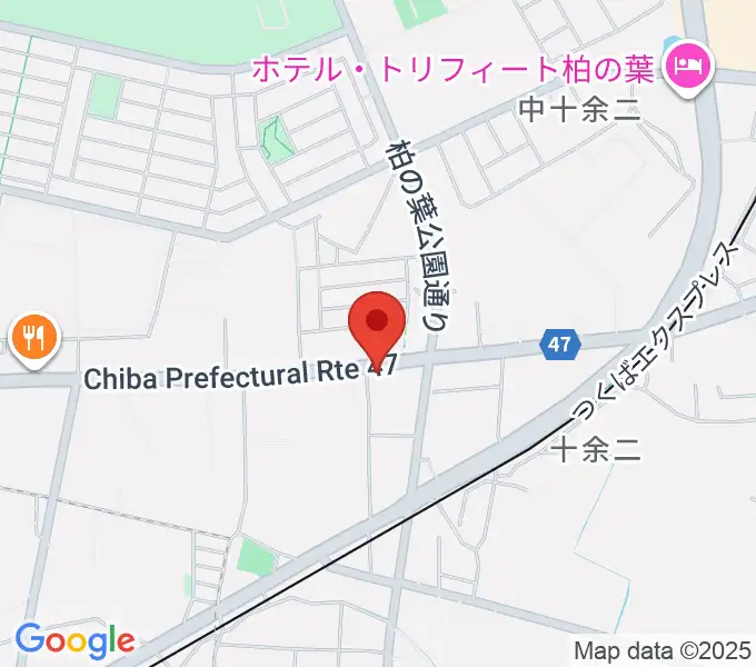 カワイ柏ショップの地図