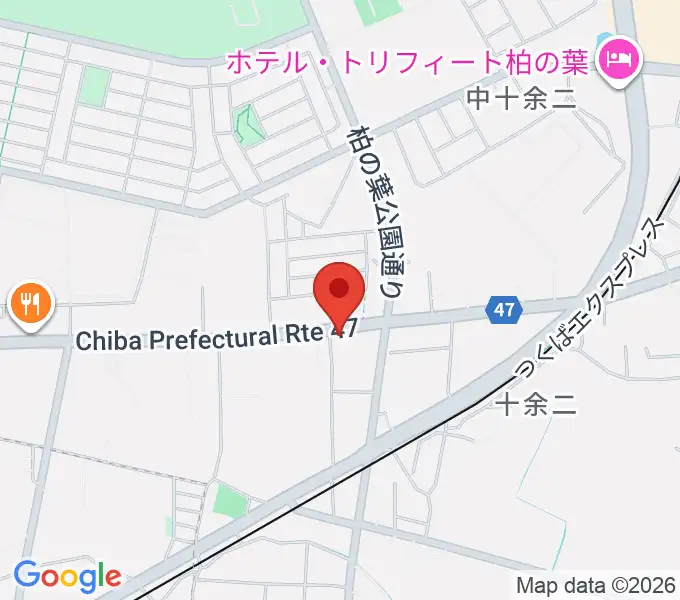 カワイ柏ショップの地図