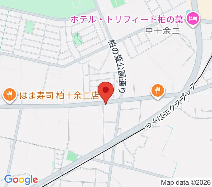 カワイ柏ショップの地図