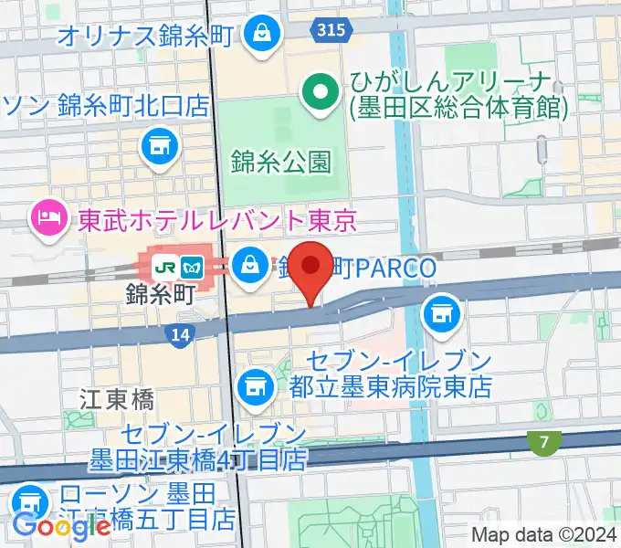 カワイ錦糸町店の地図