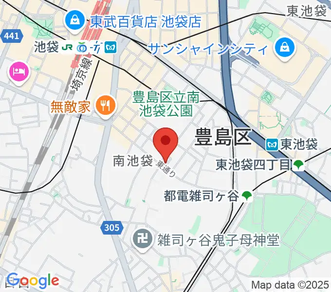 カワイ池袋ショップの地図