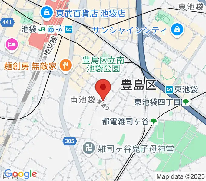 カワイ池袋ショップの地図