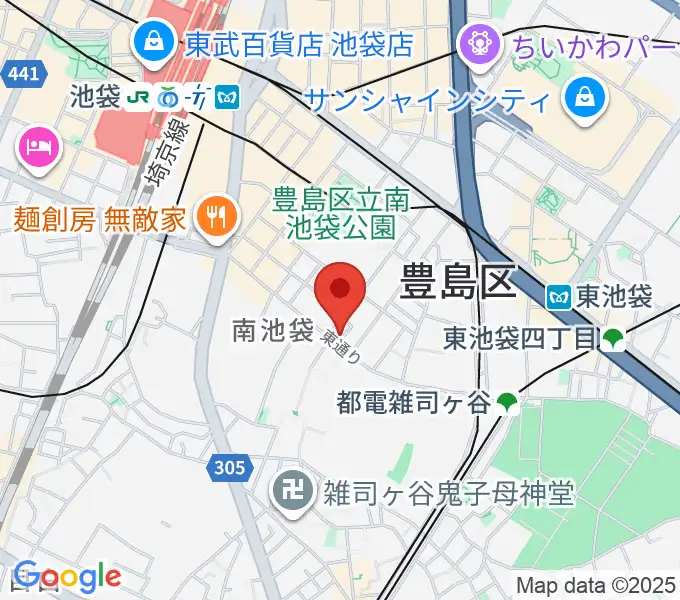 カワイ池袋ショップの地図