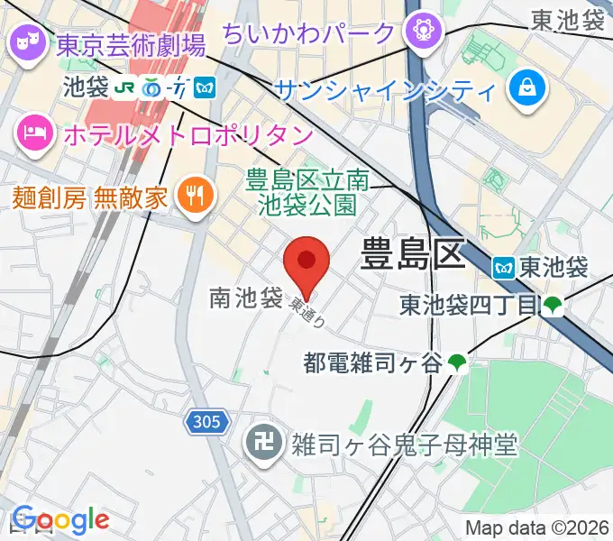 カワイ池袋ショップの地図