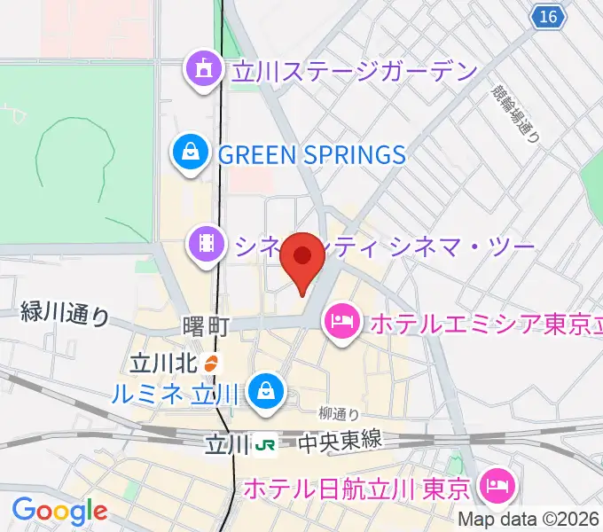カワイ立川センターの地図