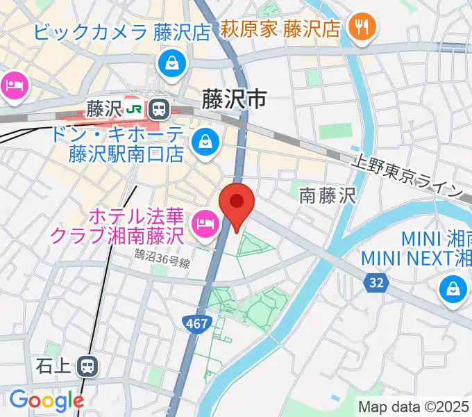 カワイ湘南ショップ・カワイ音楽教室藤沢センターの地図
