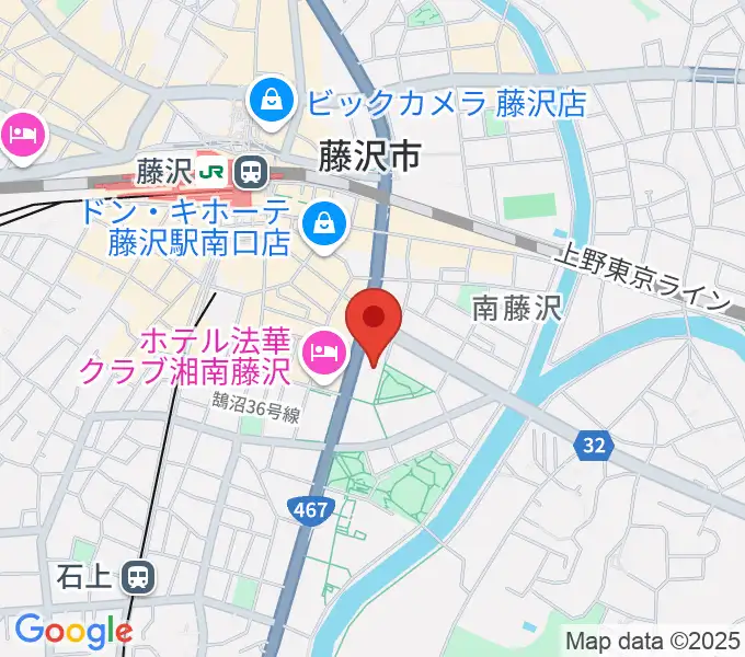 カワイ湘南ショップ・カワイ音楽教室藤沢センターの地図