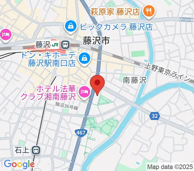カワイ湘南ショップ・カワイ音楽教室藤沢センターの地図