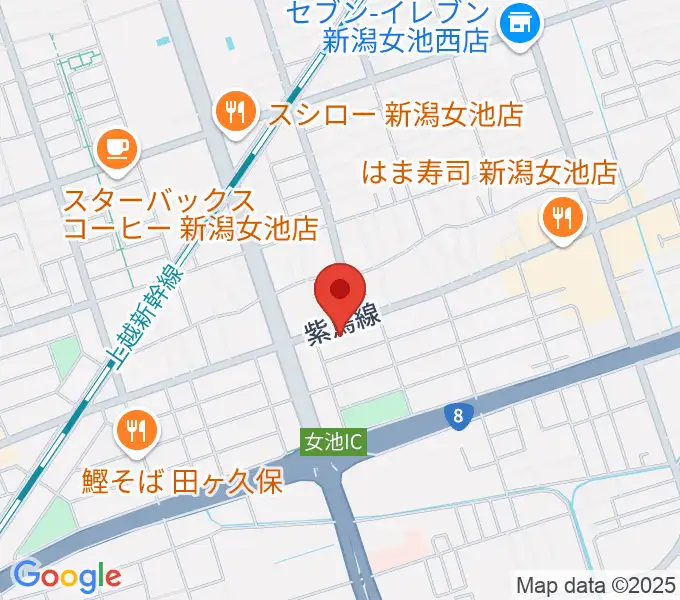 カワイ新潟ショップの地図