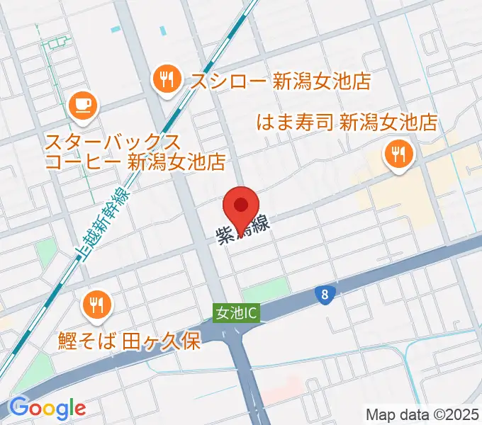 カワイ新潟ショップの地図