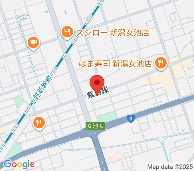 カワイ新潟ショップの地図