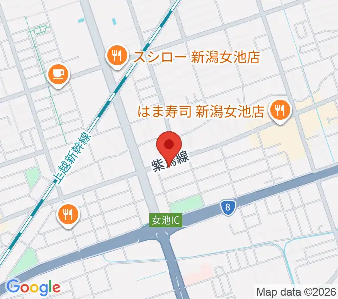 カワイ新潟ショップの地図