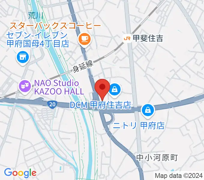 カワイ甲府ショップの地図