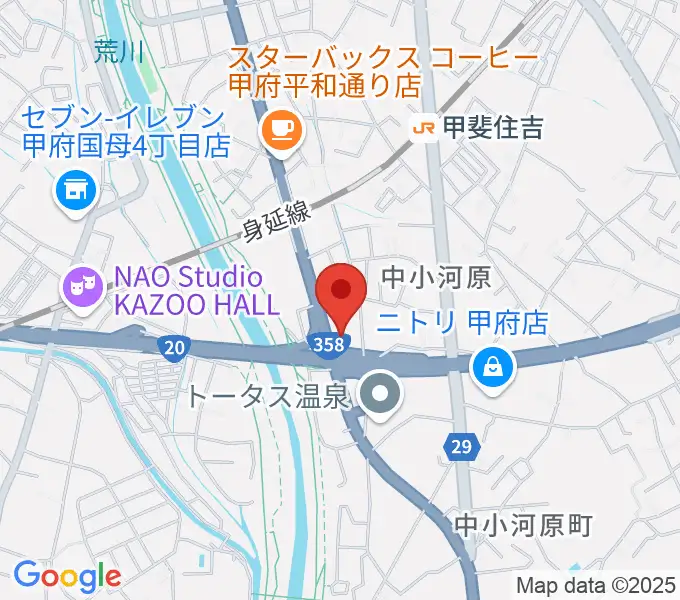 カワイ甲府ショップの地図