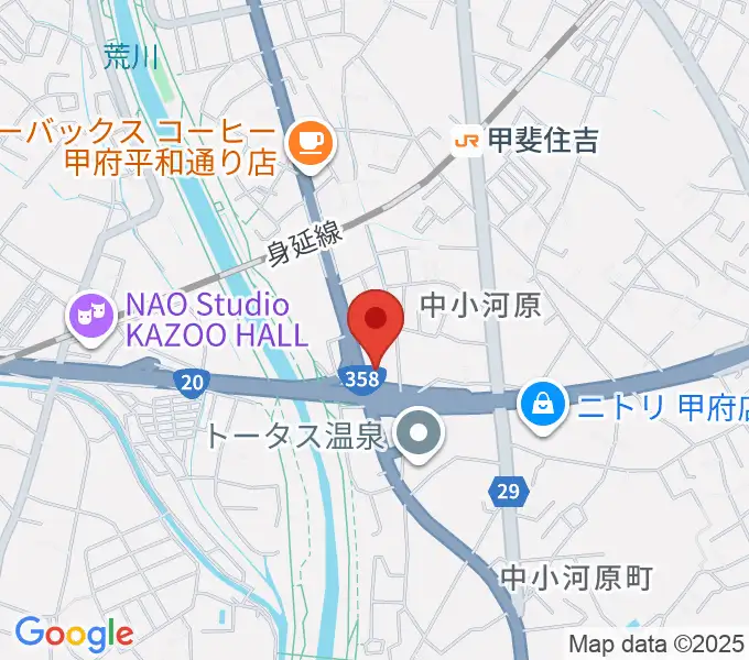 カワイ甲府ショップの地図