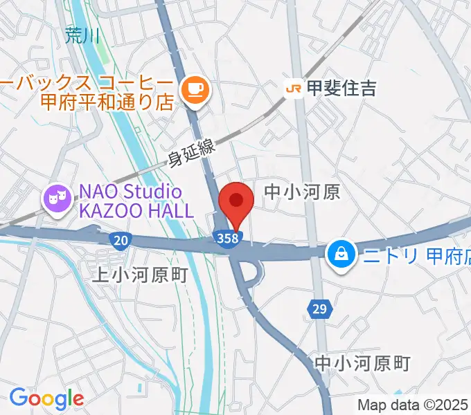 カワイ甲府ショップの地図
