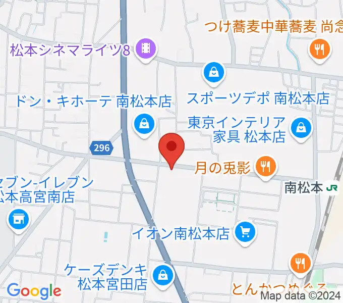 カワイ松本ショップの地図