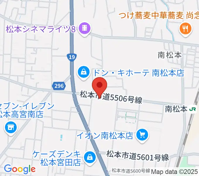 カワイ松本ショップの地図