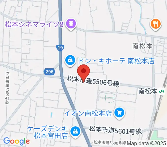 カワイ松本ショップの地図